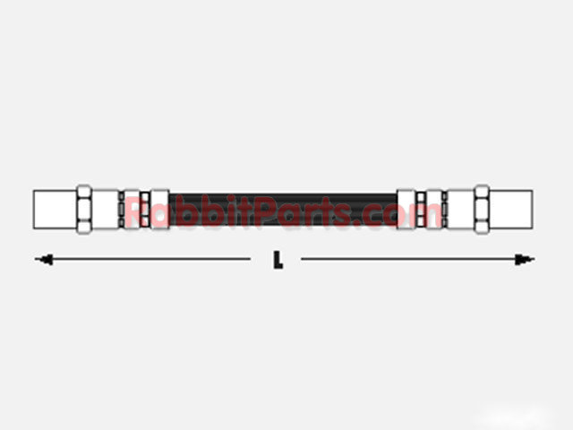 Brake Hydraulic Hose, Rear Standard